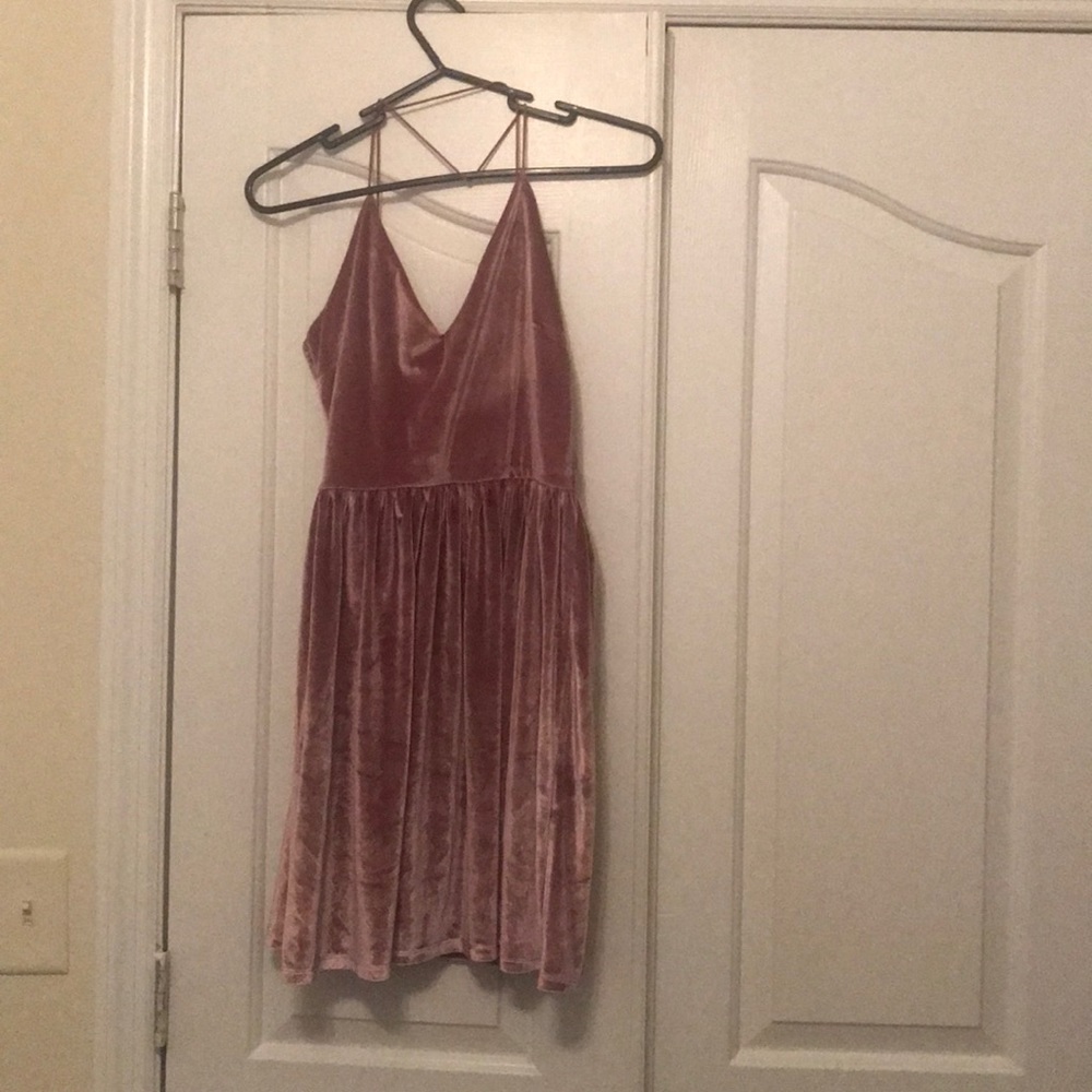 Velvet or suede dress